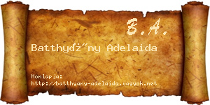 Batthyány Adelaida névjegykártya